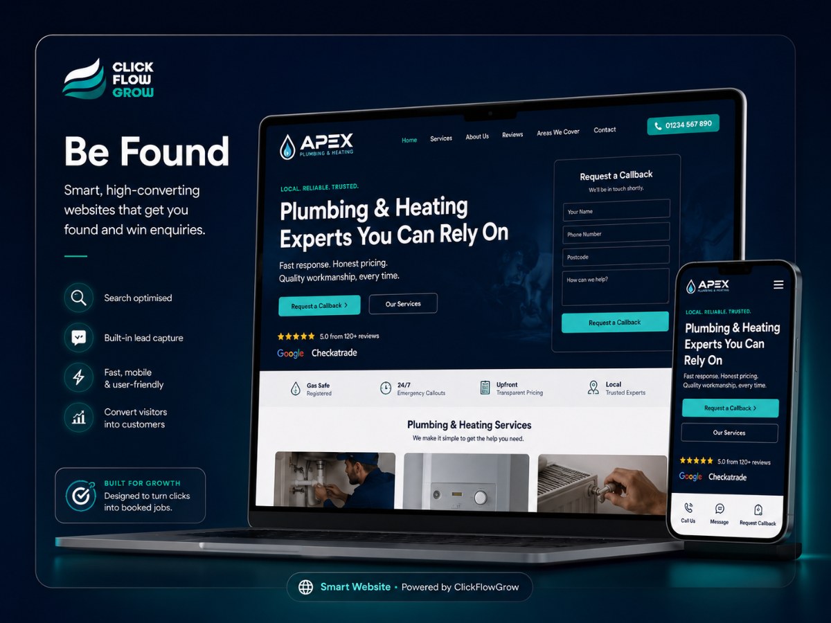 Example of a ClickFlowGrow smart website design
